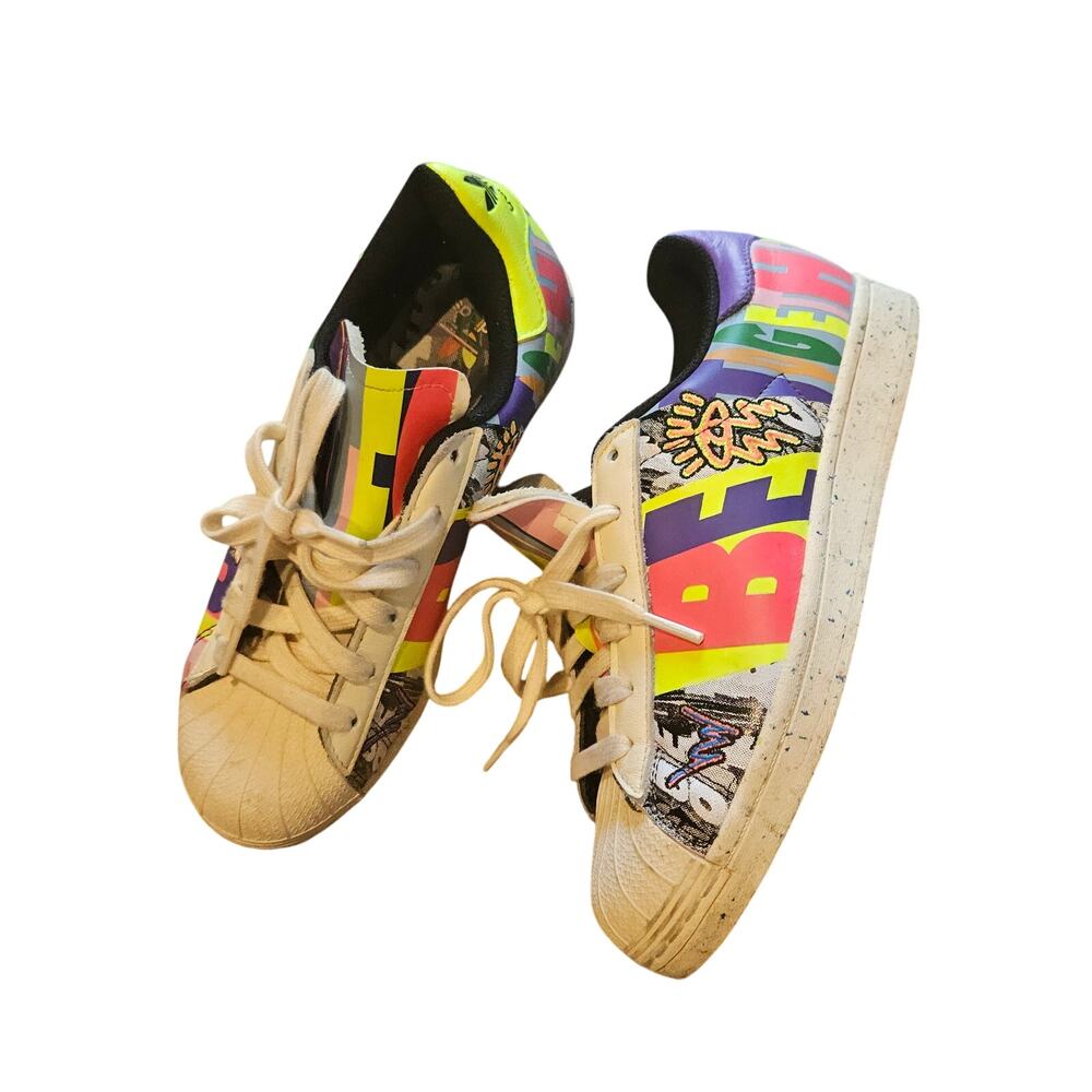 Mens 6 adidas Kris Andrew Small x Superstar 'Pride womens 8 colorful sneaker